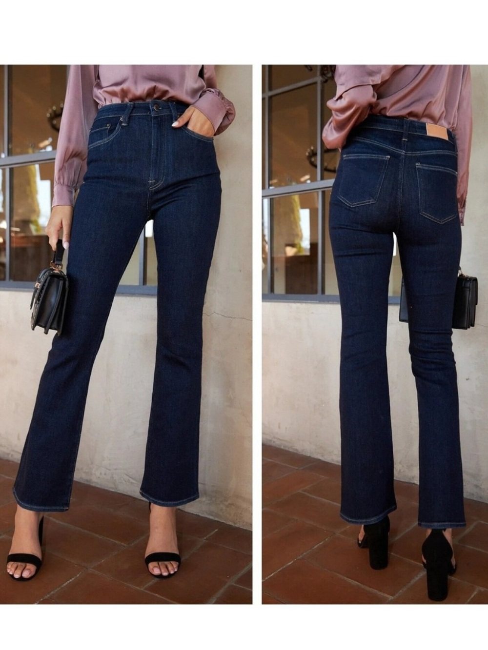 Pistola Jeans Dana High Rise Flare dark blue size 25